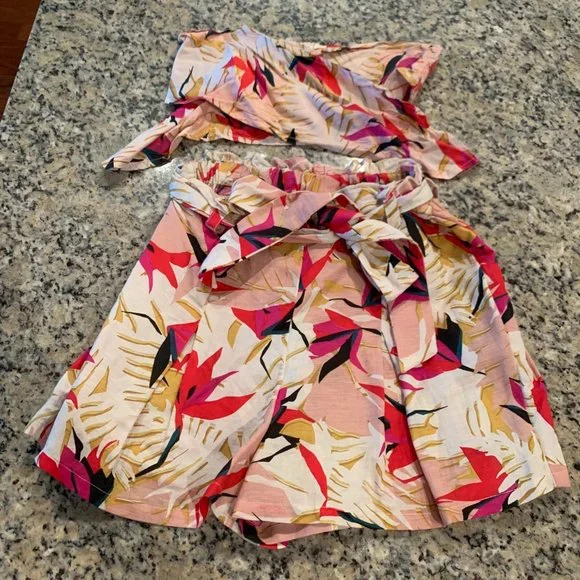 Planet Blue Tropical Floral Pink Set M - Picture 2 of 3